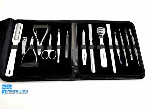 Medluxy - pedicure - manicure set - 15-delig - incl. Etui - voordeel pakket - [nagelverzorging - hand en voetverzorging]