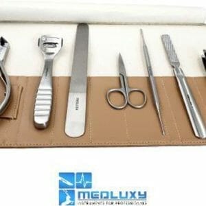 MEDLUXY - Pedicure - Manicure Set - 8-delig - inclusief etui [nagelverzorging]