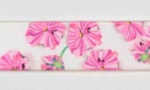 MILANO Professionele Kristal Glas Nagelvijl, Glass Nailfile, 1-zijdig Flowers