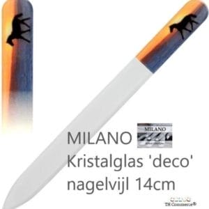 MILANO Professionele Kristal Glas Nagelvijl, Nagels, Glass Nailfile, tweezijdig, Paard Horse