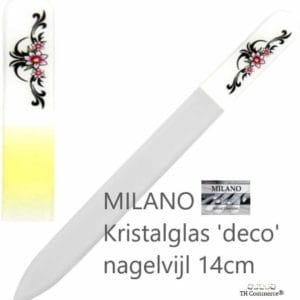 MILANO Professionele Kristal Glas Nagelvijl, Nagels, Glass Nailfile, tweezijdig, Tribal Rose