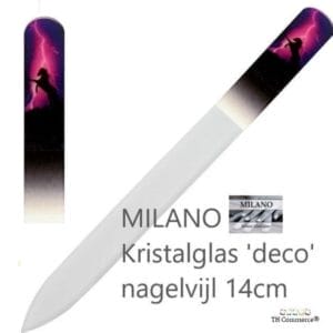 MILANO Professionele Kristal Glasvijl Nagelvijl - Paard - Nagels - Glass Nailfile - tweezijdig - nr 1274