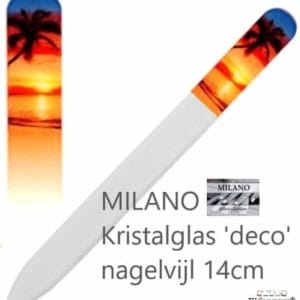 MILANO Professionele Kristal Glasvijl Nagelvijl - Strand Palmboom - Glass Nailfile - nr 1250