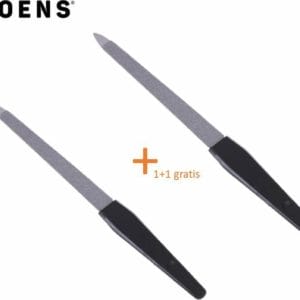 MOENS® metalen Nagelvijl - diamant vijl - zwart - 1 + 1 gratis