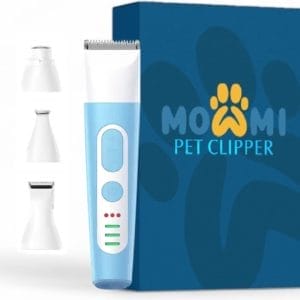 MOWMI® Draadloze Huisdier Trimmer Kat & Hond - 4-in-1 Trimmer Set - Hondentondeuse - USB Oplaadbaar - Dierentrimmer - incl. Nagelvijl