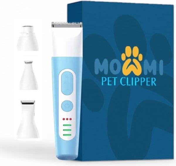 Mowmi® draadloze huisdier trimmer kat & hond - 4-in-1 trimmer set - hondentondeuse - usb oplaadbaar - dierentrimmer - incl. Nagelvijl