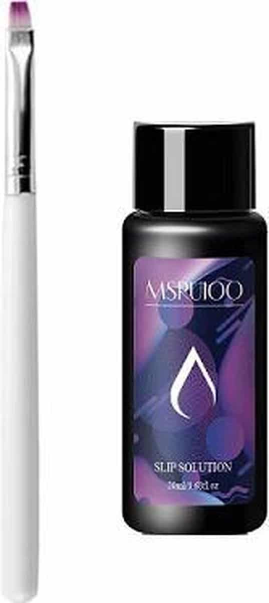 MSRUIOO® Slip Solution - PolyGel Nagels - 20 ML - Inclusief Nagelkwast
