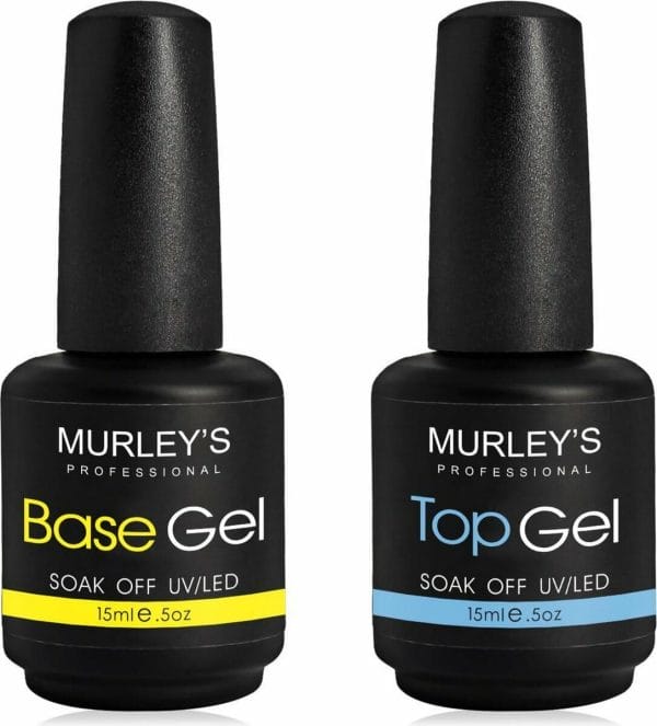 MURLEY's Base & Top Coat Gellak Set- Acryl Basecoat & Topcoat - 2x 15ml - Gel Nagellak - Gelnagellak - UV / LED Lamp Gelnagels