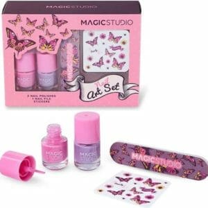 Magic Studio nagel deco beauty set - 2 nagellak, nagel deco stickers, nagelvijl