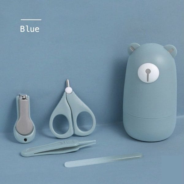 Manicure set by 7Mila | Babybear Blue | Nagelvijl - Nagelknipper - Nagelschaartje - Pincet