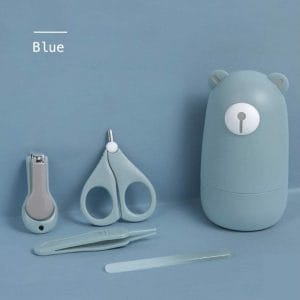 Manicure set by Babycure | Babybear Blue | Nagelvijl - Nagelknipper - Nagelschaartje - Pincet