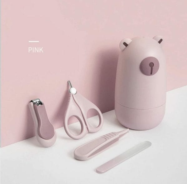 Manicure set by babycure | babybear pink | nagelvijl - nagelknipper - nagelschaartje - pincet