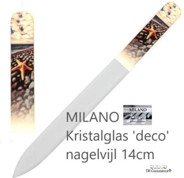 Milano glazen nagelvijl - glasvijl - zeester - glass nail file - levenslang mee - nr 1298
