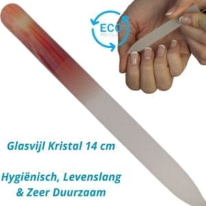 Milano Kristalglas nagelvijl - Glass Nailfile - Levenslang - Sunset