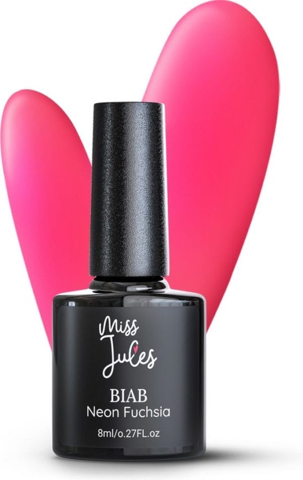 Miss jules® biab - builder in a bottle - biab nagel builder gel - neon roze - instructievideo (nl)