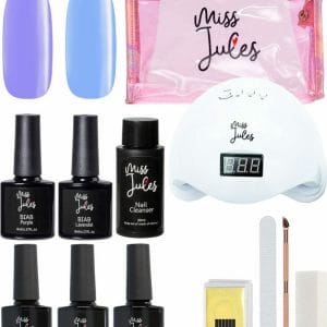 Miss Jules® BIAB Starter Pakket - Builder in a Bottle - BIAB Nagel Builder Gel - BIAB Nagellak Starterset - Inclusief 48W UV/LED Lamp, Nail Cleanser & Instructievideo (NL)