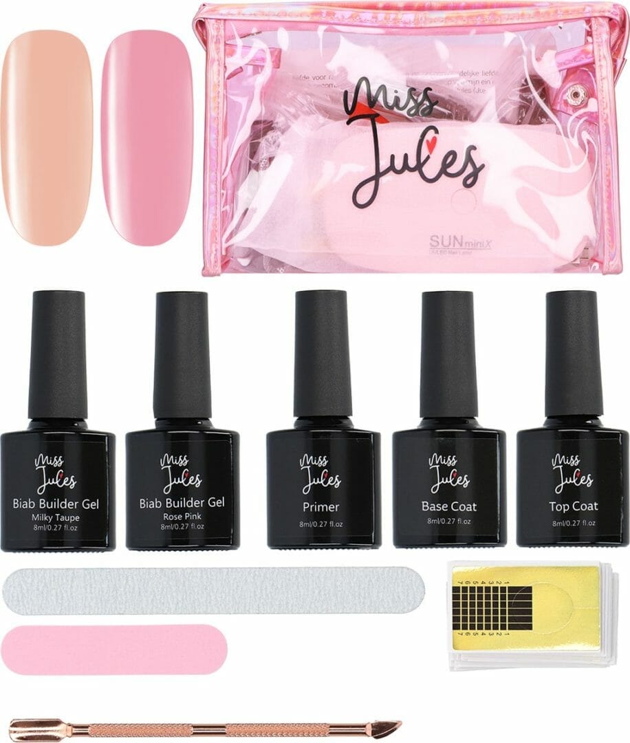 Miss jules® biab starter pakket - builder in a bottle - biab nagel builder gel - biab nagellak startersset - hema & tpo free - inclusief nail cleanser & instructievideo (nl) Miss jules® biab starter pakket - builder in a bottle - biab nagel builder gel - biab nagellak startersset