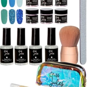 Miss Jules® Complete Set - Dipping Powder Starters Kit - 6 Kleuren Groen - Blauw - Acryl Nagels Starterspakket