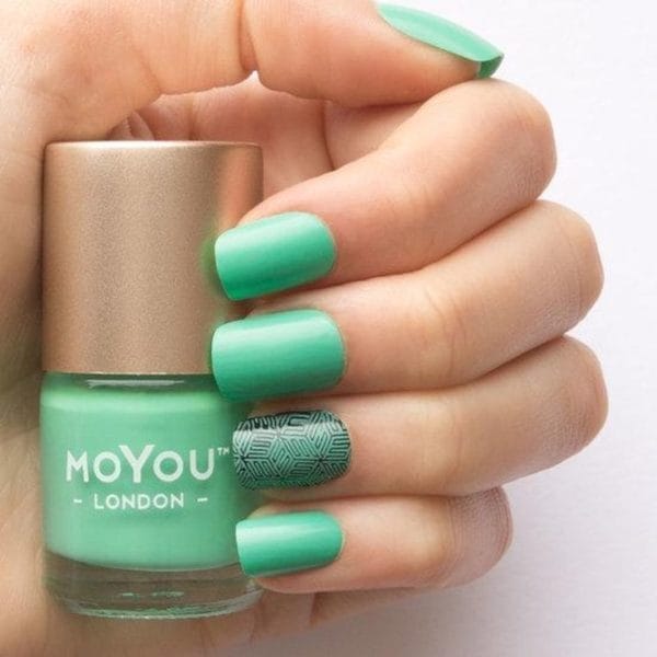 Moyou london stempel nagellak - stamping nail polish 9ml. - turquoise mint