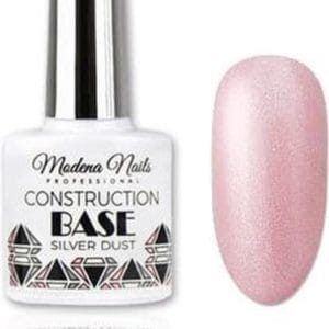 Modena Nails Construction Base Coat Gellak Silver Dust 7,3ml.