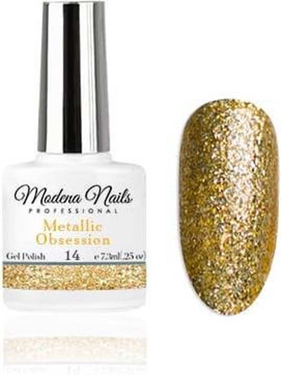 Modena nails gellak metallic obsession - 14 - 7,3ml. Modena nails gellak metallic obsession - 14 - 7,3ml.