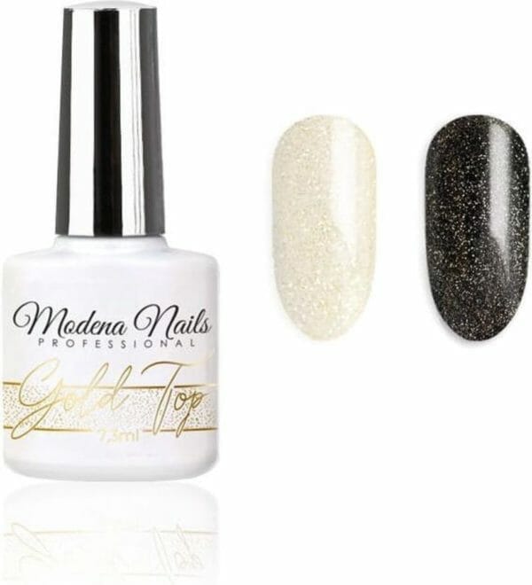 Modena nails gold top coat gellak 7,3ml.