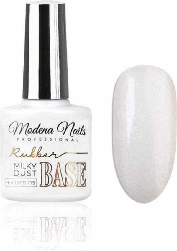 Modena nails rubber base coat gellak vitamins - milky dust 7,3ml.