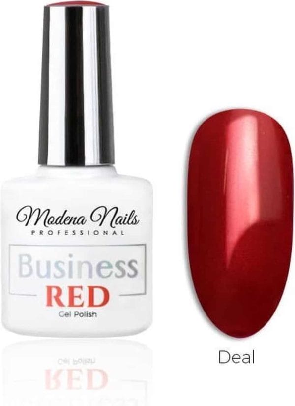 Modena nails uv/led gellak business red - deal 7,3ml.