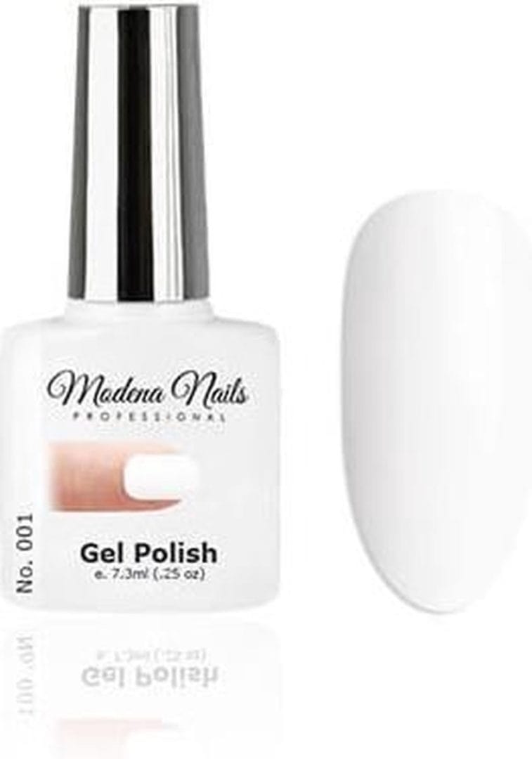 Modena nails uv/led gellak wit classic 7. 3ml. - 001 Modena nails uv/led gellak wit classic 7. 3ml. - 001