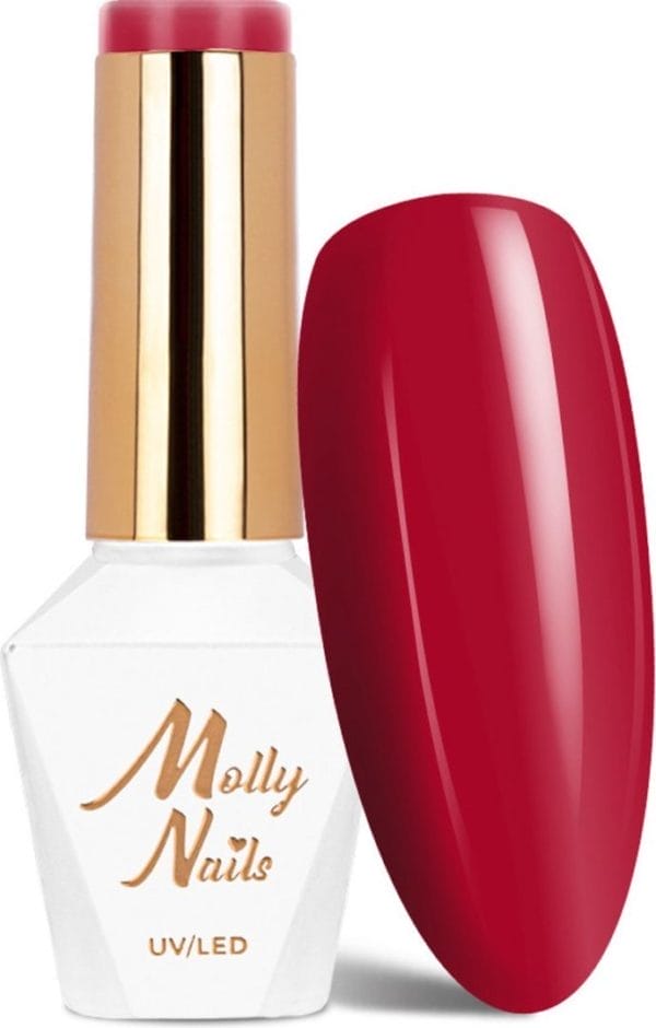 Molly nails gellak nr 08 glamour women red - hema/di-hema vrij - 8 gr - caramdia