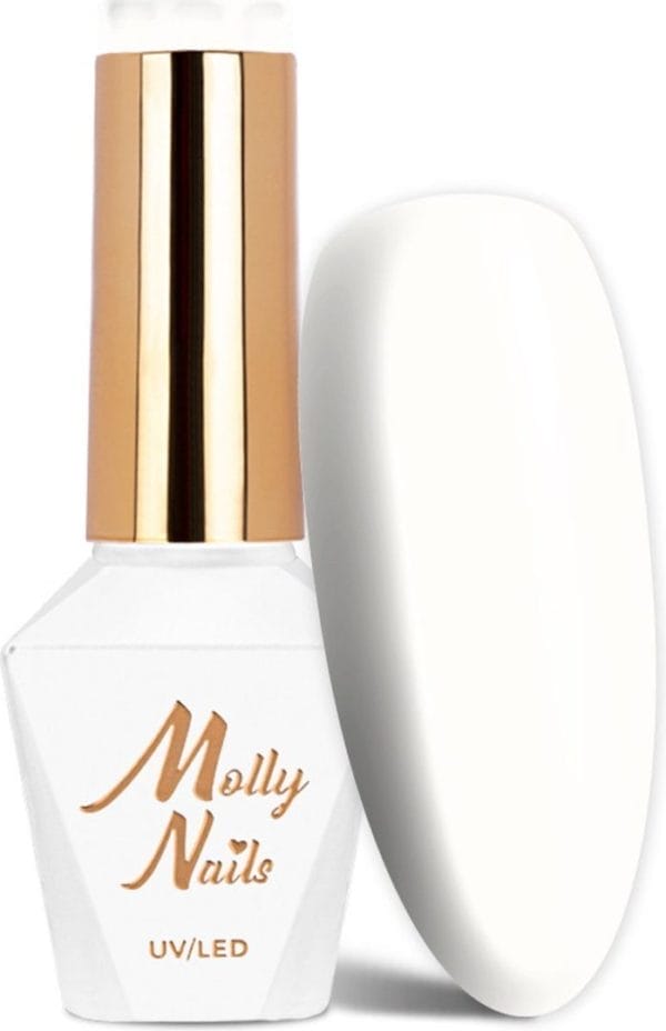 Molly nails gellak nr 20 creamy white - hema/di-hema vrij - 8 gr - caramdia