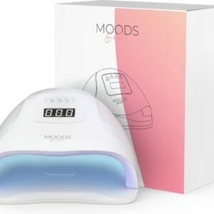 Moods Gellac Professionele Luxe Nagellamp- UV Lamp Gelnagels - Nageldroger - Bedienbaar met Knoppen - Krachtige LED Lamp - Wit