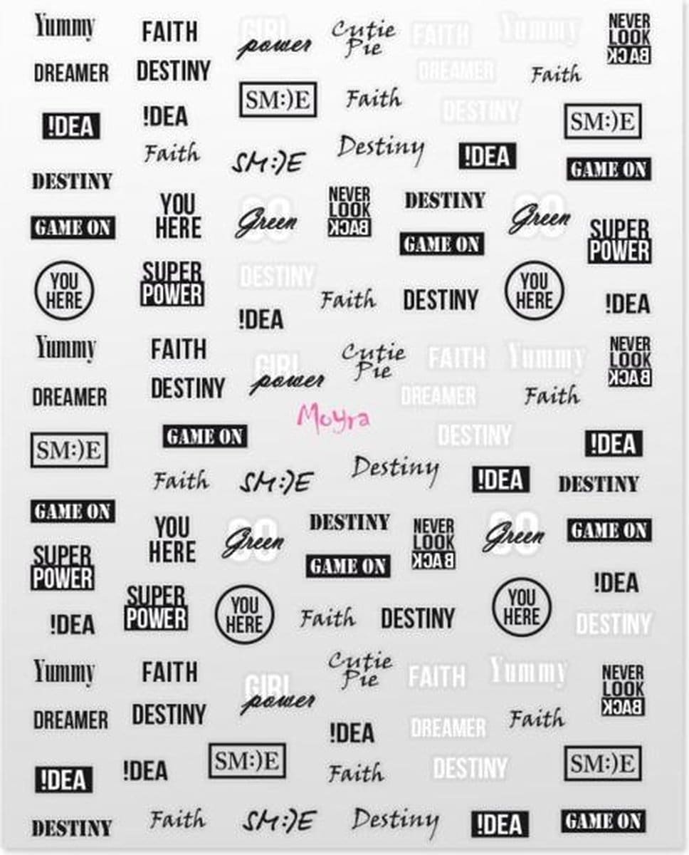 Moyra nailart nagel sticker matrica no. 09 Moyra matrica sticker no. 09