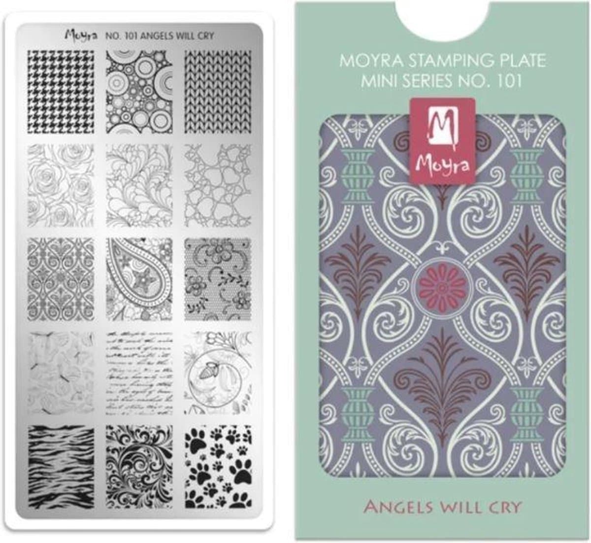 Moyra mini stamping plate 101 angels will cry Moyra mini stamping plate 101 angels will cry