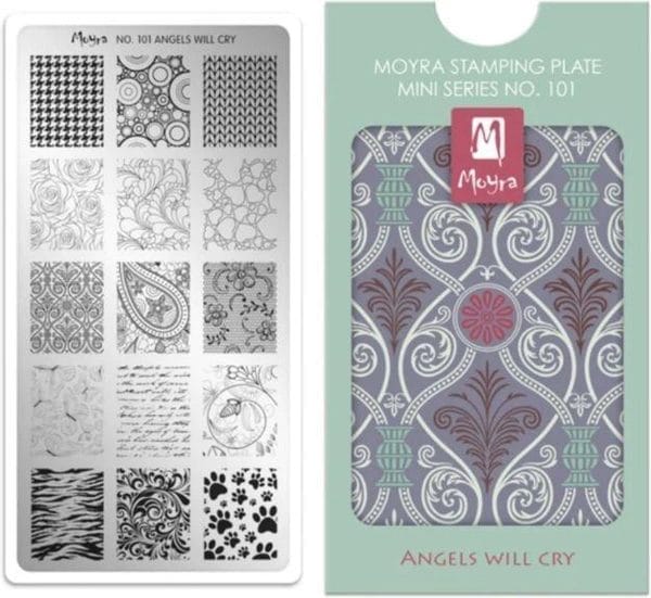 Moyra Mini Stamping Plate 101 Angels Will Cry