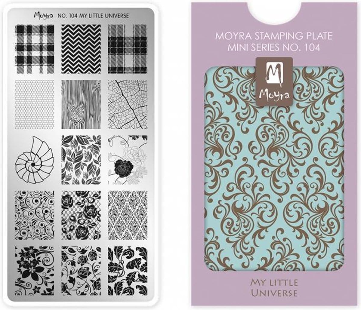 Moyra mini stamping plate 104 my little universe Moyra mini stamping plate 104 my little universe
