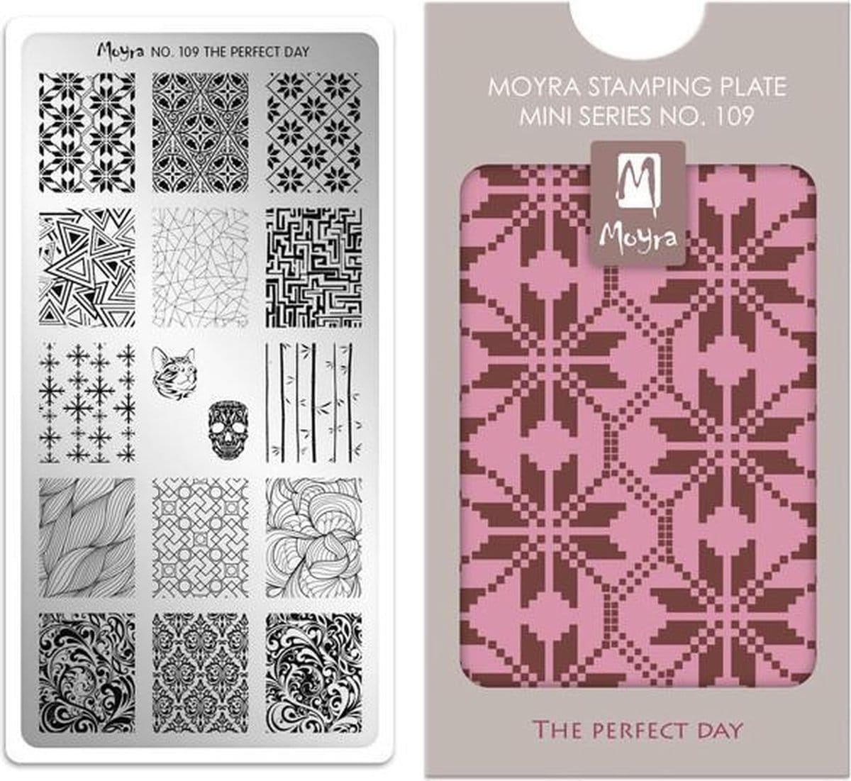 Moyra mini stamping plate 109 the perfect day Moyra mini stamping plate 109 the perfect day