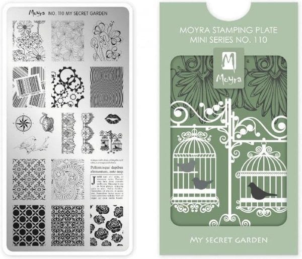 Moyra Mini Stamping Plate 110 My Secret Garden
