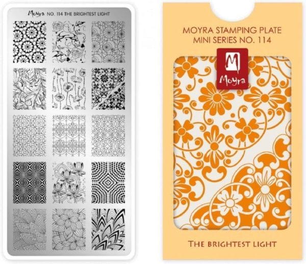 Moyra mini stamping plate 114 the brightest light