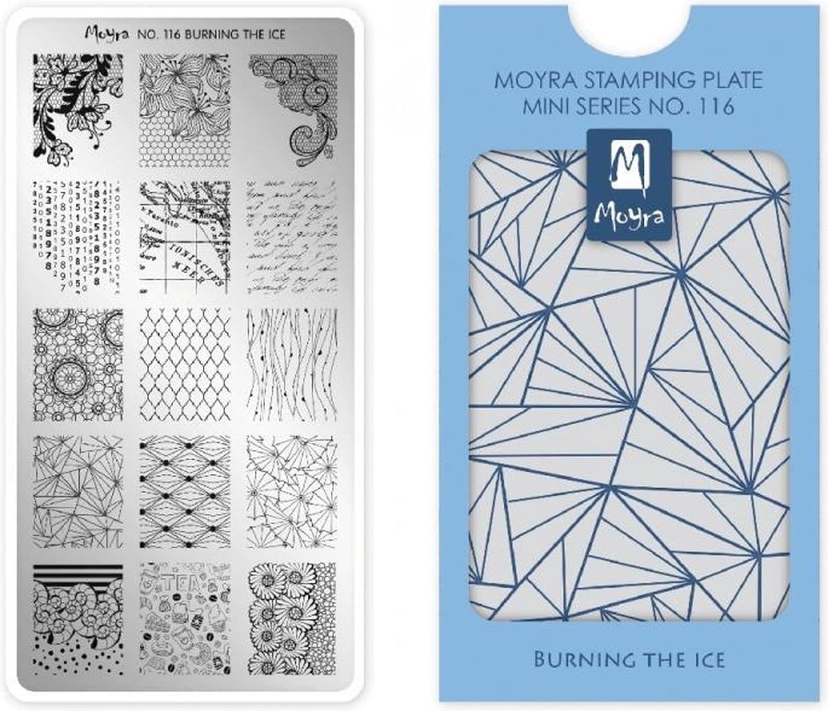 Moyra mini stamping plate 116 burning the ice Moyra mini stamping plate 116 burning the ice