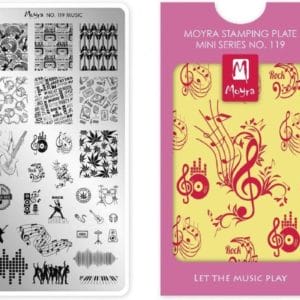 Moyra Mini Stamping Plate 119 Let The Music Play