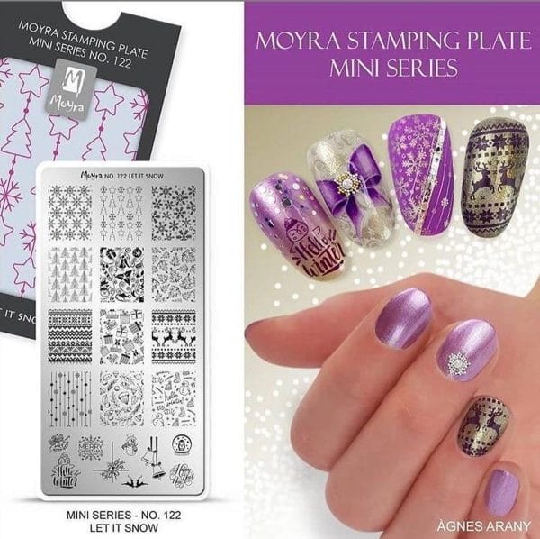 Moyra Mini Stamping Plate 122 Let it Snow