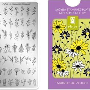 Moyra Mini Stamping Plate 123 Garden of Delight