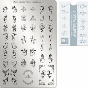 Moyra Nail Art Stamping Plate 76 - Master Plan 2