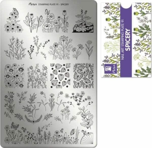 Moyra nail art stamping plate 91 - spicery