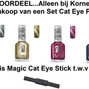 Moyra Stamping Nail Polish 12ml SET met 4 Flesjes CAT EYE POLISH + Magic Magneet Stick