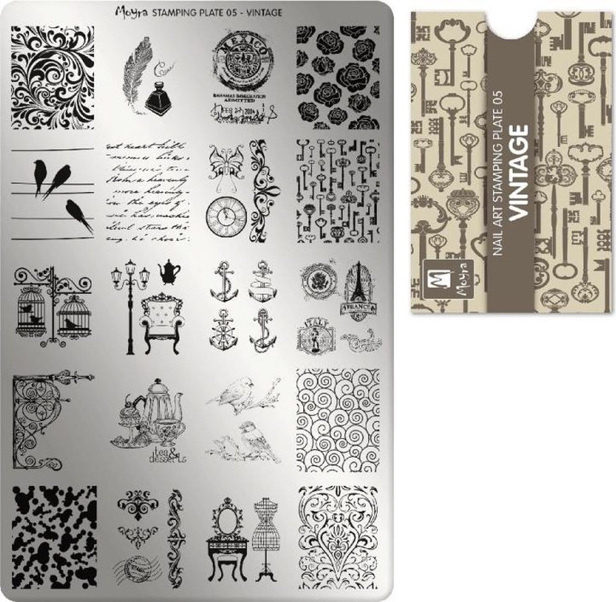 Moyra stamping plate 05 vintage Moyra stamping plate 05 vintage