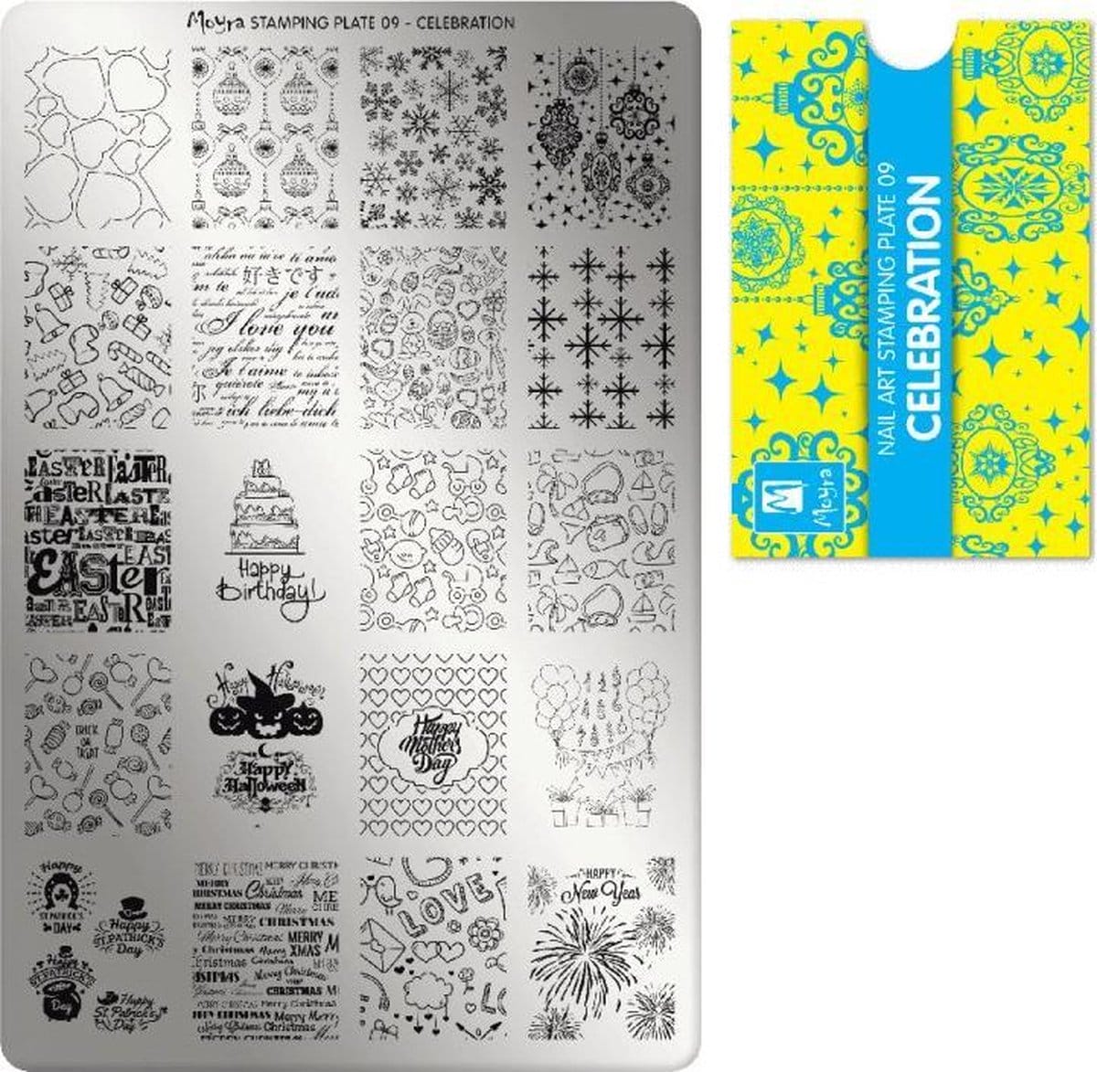 Moyra stamping plate 09 celebration Moyra stamping plate 09 celebration