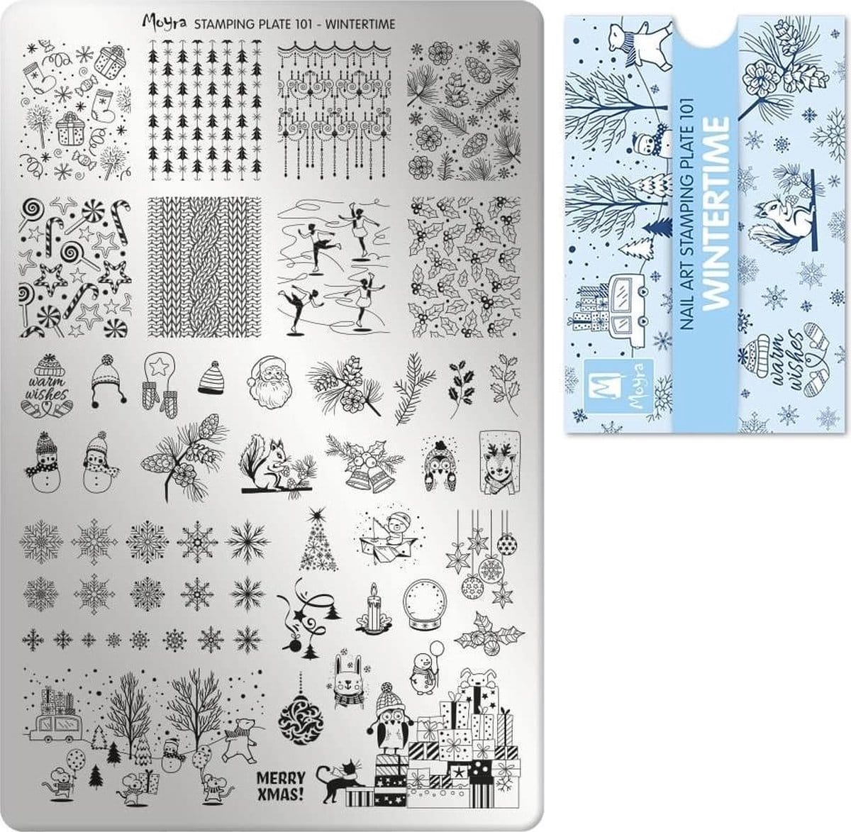 Moyra stamping plate 101 wintertime Moyra stamping plate 101 wintertime