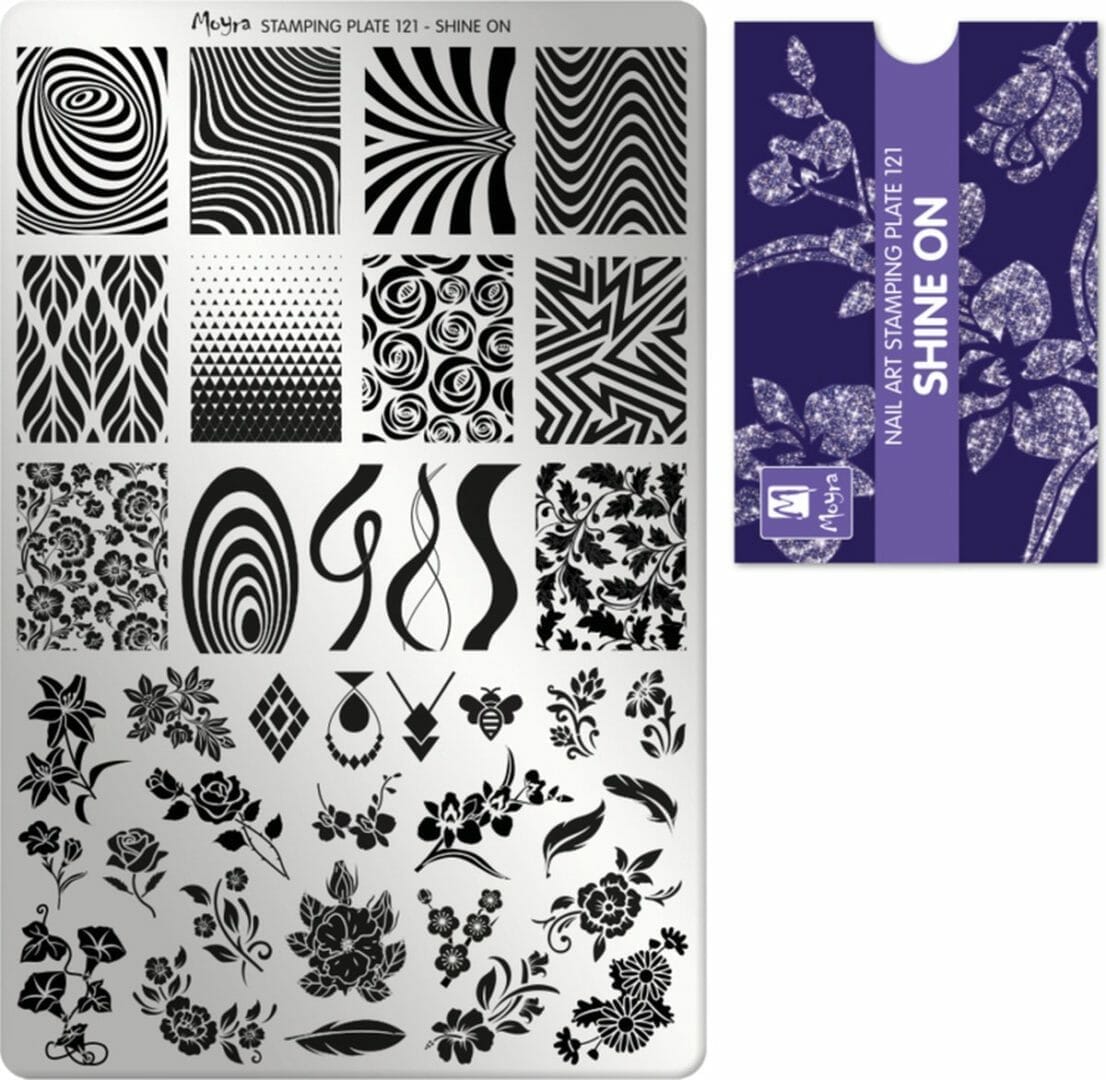 Moyra stamping plate 121 shine on Moyra stamping plate 121 shine on